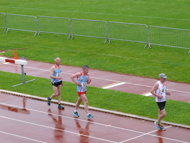 Dominique Civel (52) 28'35''76 et Daniel Sibout (51) 32'46''48 au 5000 marche