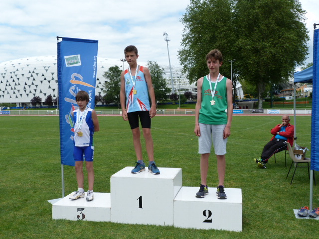 Théo champion de France quadrathlon benjamins