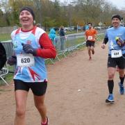 Valérie à l'arrivée du semi en duo